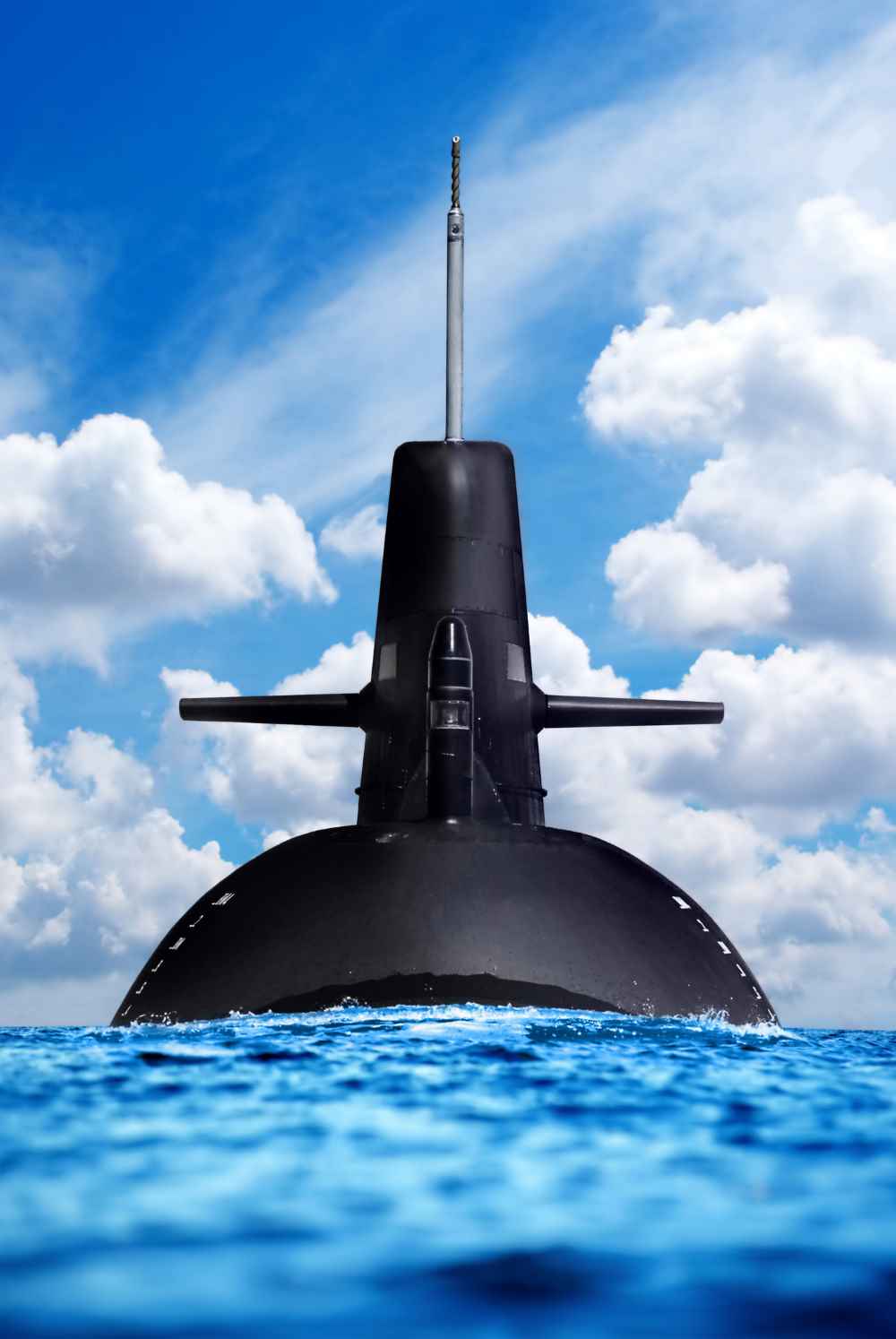 Submarine in open sea
